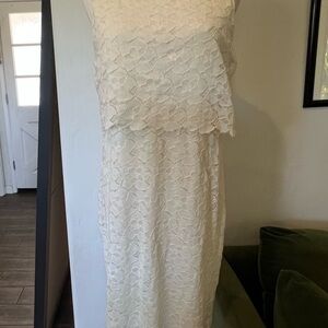 Elegant Cream Lace Dress (unknown brand)